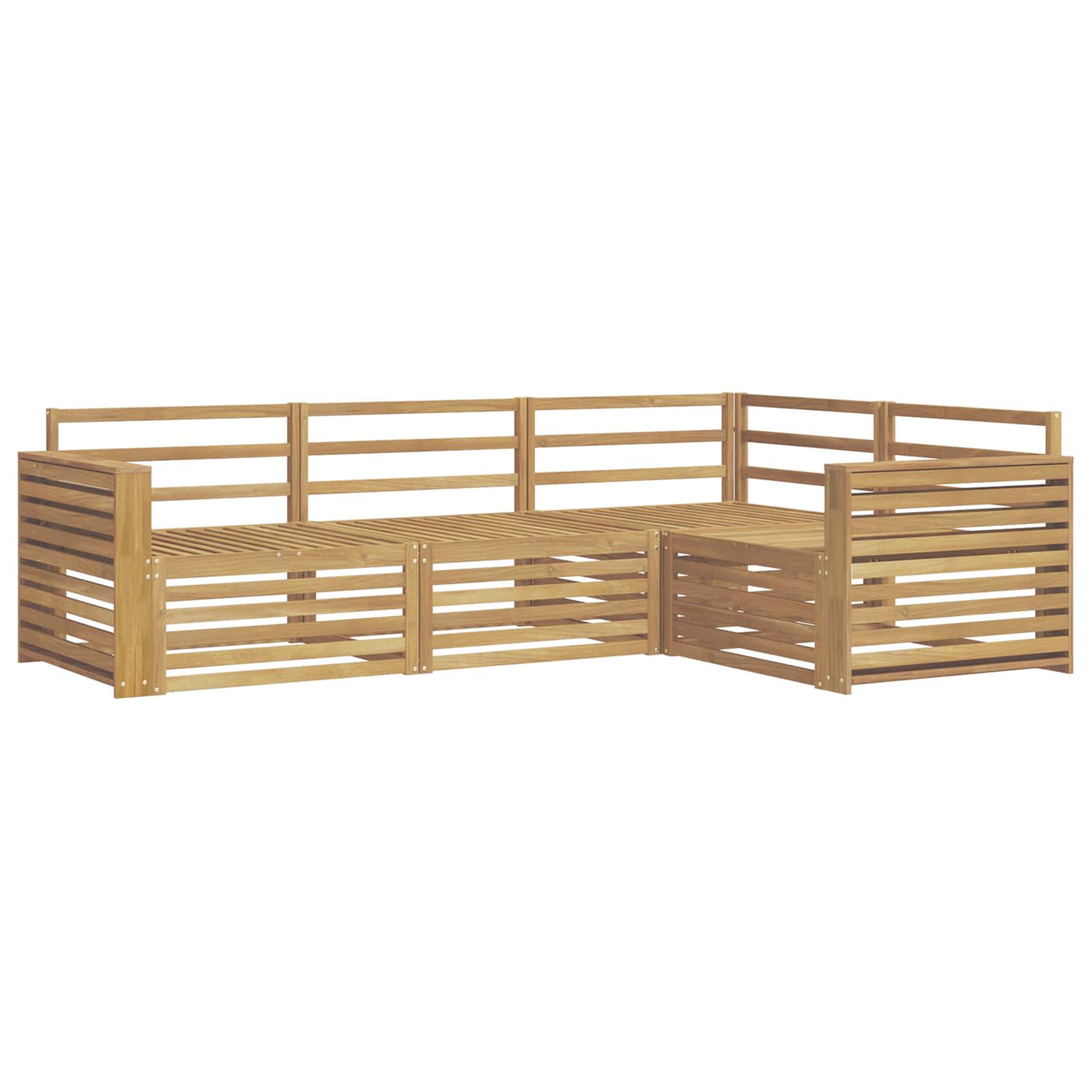 Outdoor-Sofagarnitur 4 pcs Weiß 251,5 x 172,5 x 73 cm