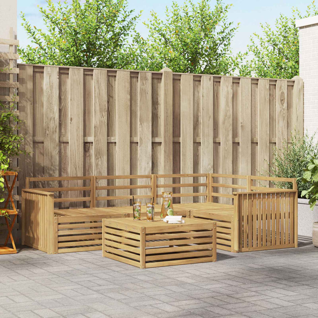 Outdoor-Sofagarnitur 5 pcs Weiß 79 x 79 x 37 cm