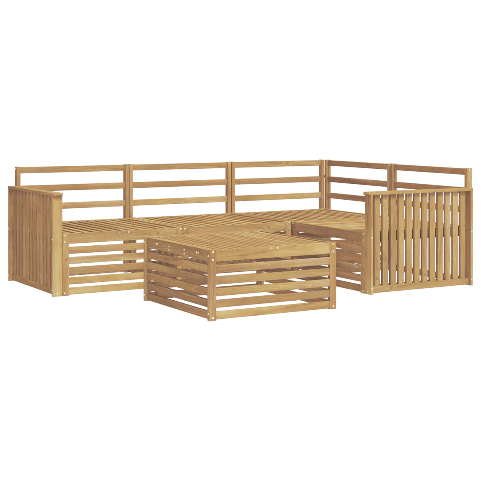 Outdoor-Sofagarnitur 5 pcs Weiß 79 x 79 x 37 cm