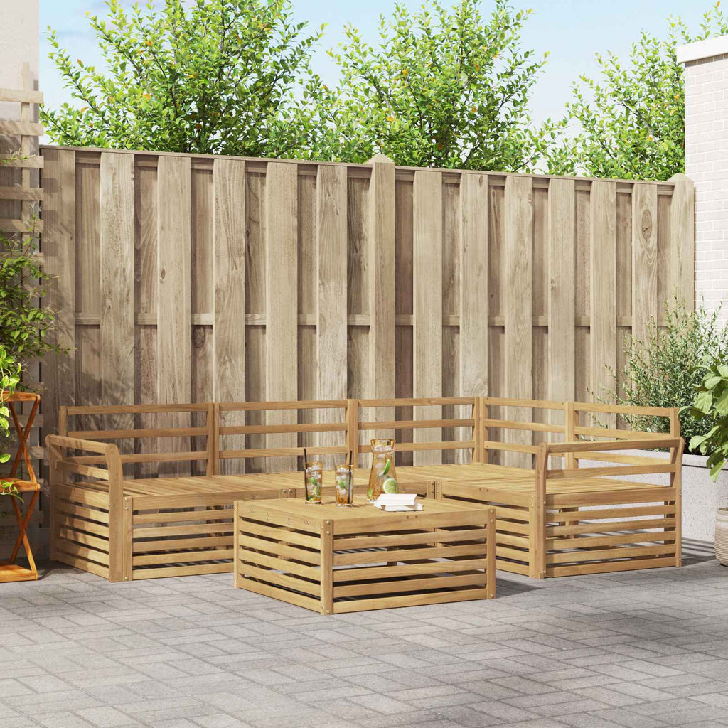 Outdoor-Sofagarnitur 5 pcs Weiß 79 x 79 x 37 cm