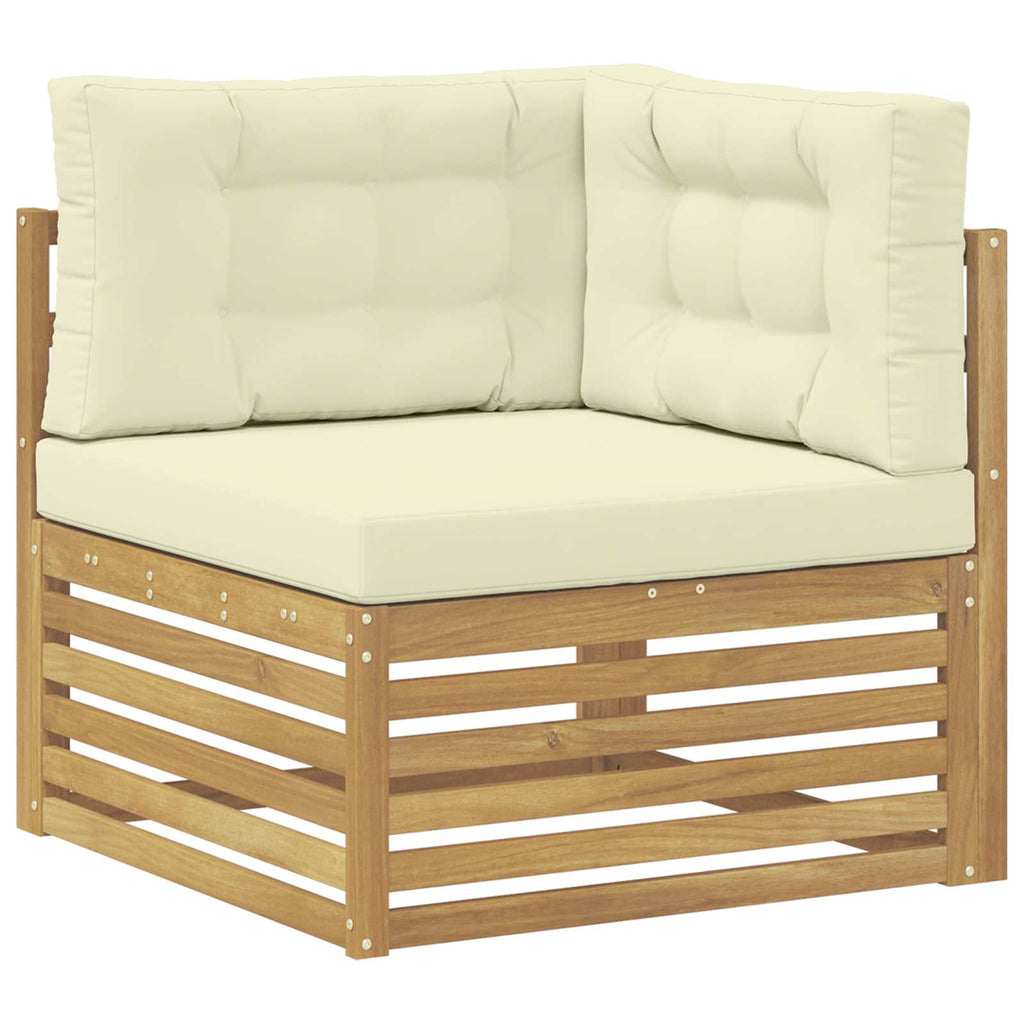 Outdoor-Sofagarnitur 5 pcs Weiß und Creme 79 x 79 x 37 cm