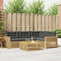 Outdoor-Sofagarnitur 5 pcs Weiß und Anthrazit 79 x 79 x 37 cm