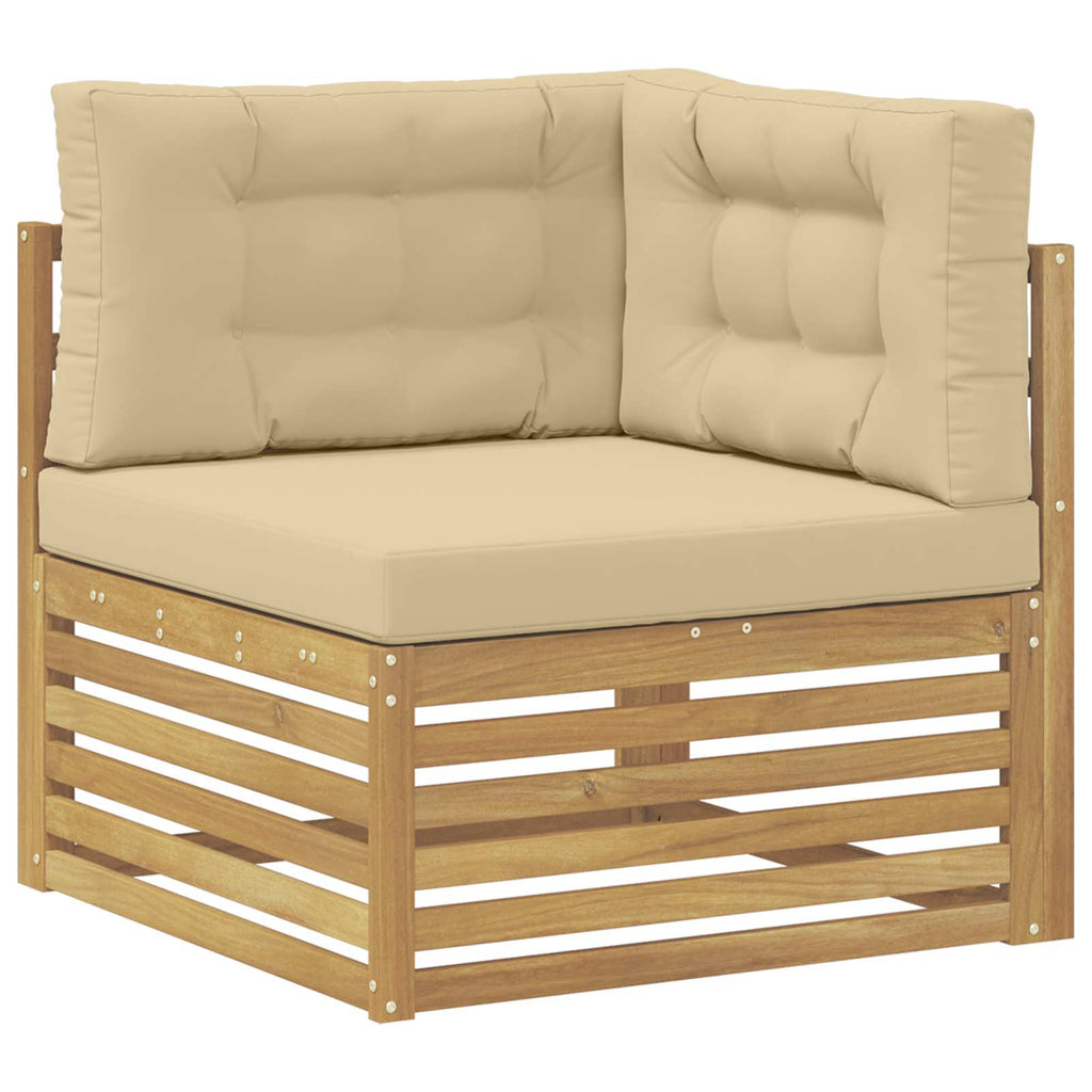 Outdoor-Sofagarnitur 5 pcs Weiß und Beige 79 x 79 x 37 cm