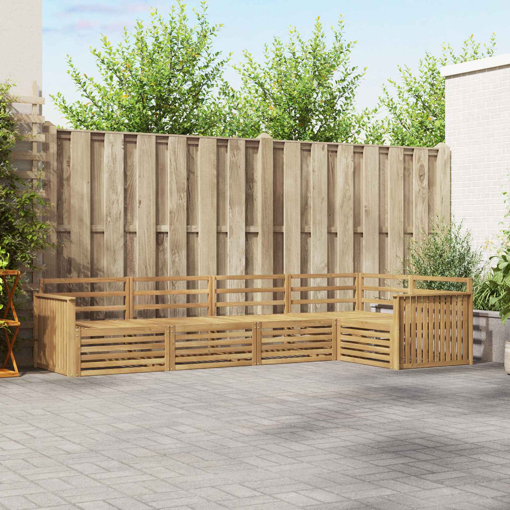 Outdoor-Sofagarnitur 5 pcs Weiß 327 x 168,5 x 73 cm