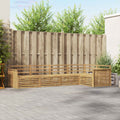 Outdoor-Sofagarnitur 5 pcs Weiß 327 x 168,5 x 73 cm