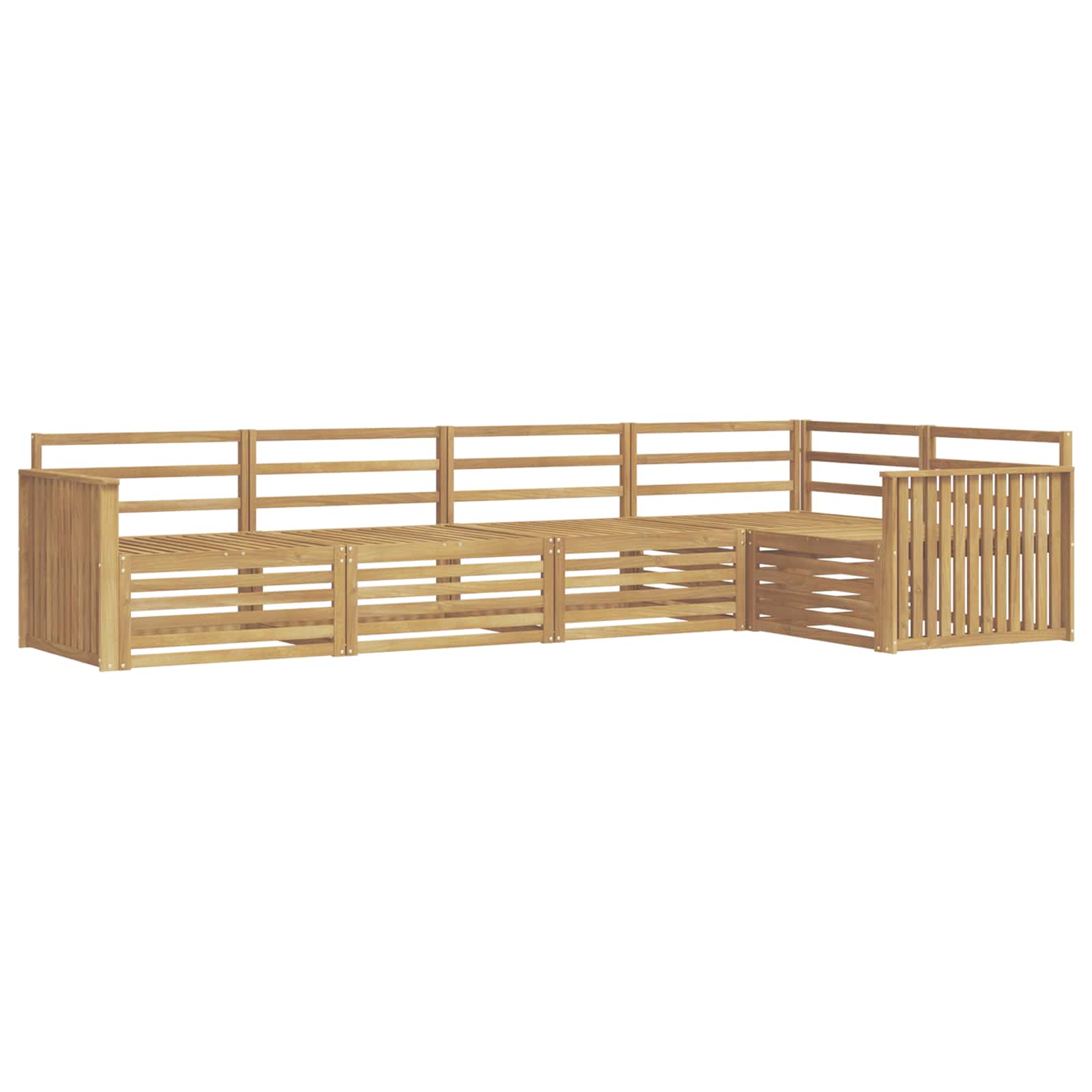 Outdoor-Sofagarnitur 5 pcs Weiß 327 x 168,5 x 73 cm