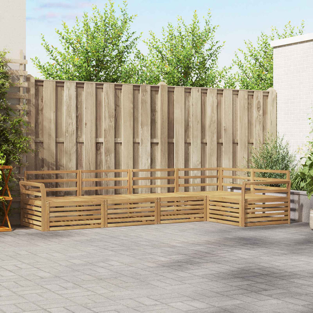 Outdoor-Sofagarnitur 5 pcs Weiß 329 x 170,5 x 73 cm