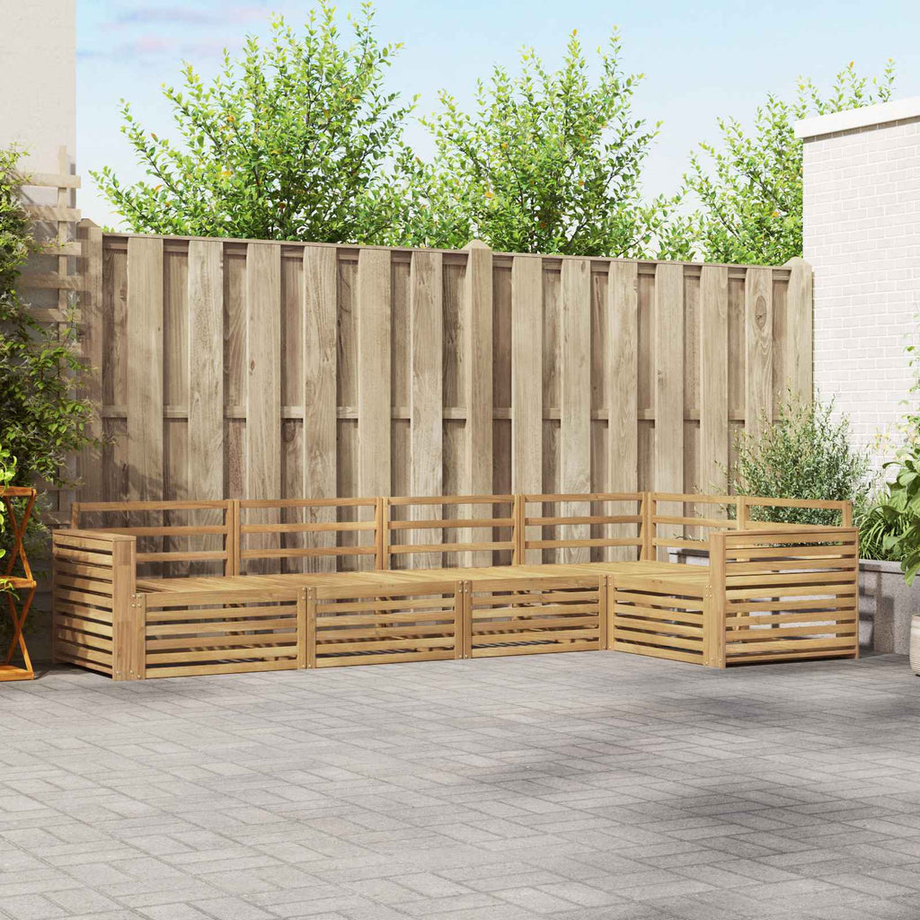 Outdoor-Sofagarnitur 5 pcs Weiß 331 x 172,5 x 73 cm