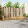Outdoor-Sofagarnitur 5 pcs Weiß 331 x 172,5 x 73 cm