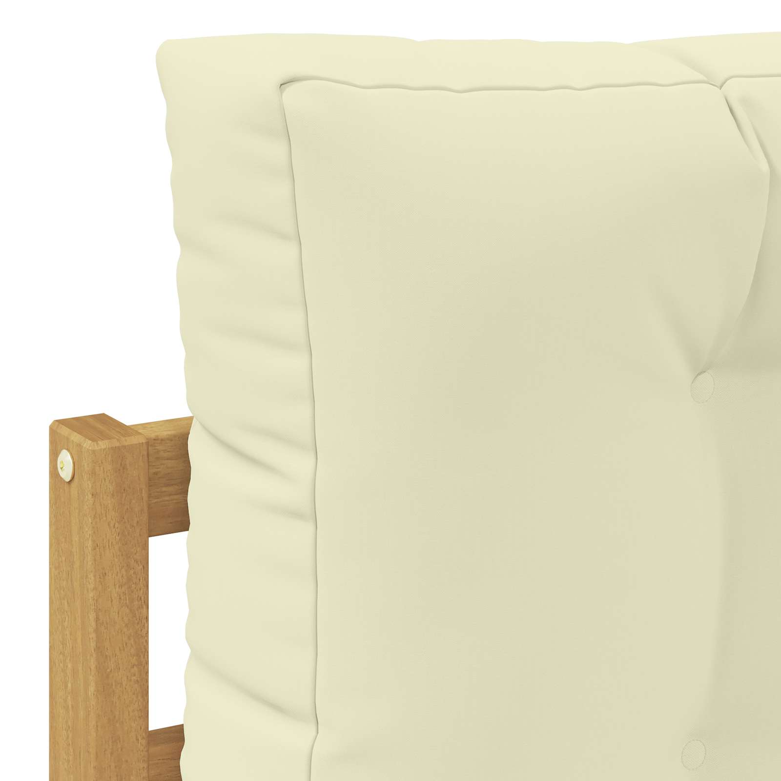 Outdoor-Sofagarnitur mit Kissen 5 pcs Weiß und Creme Polyester