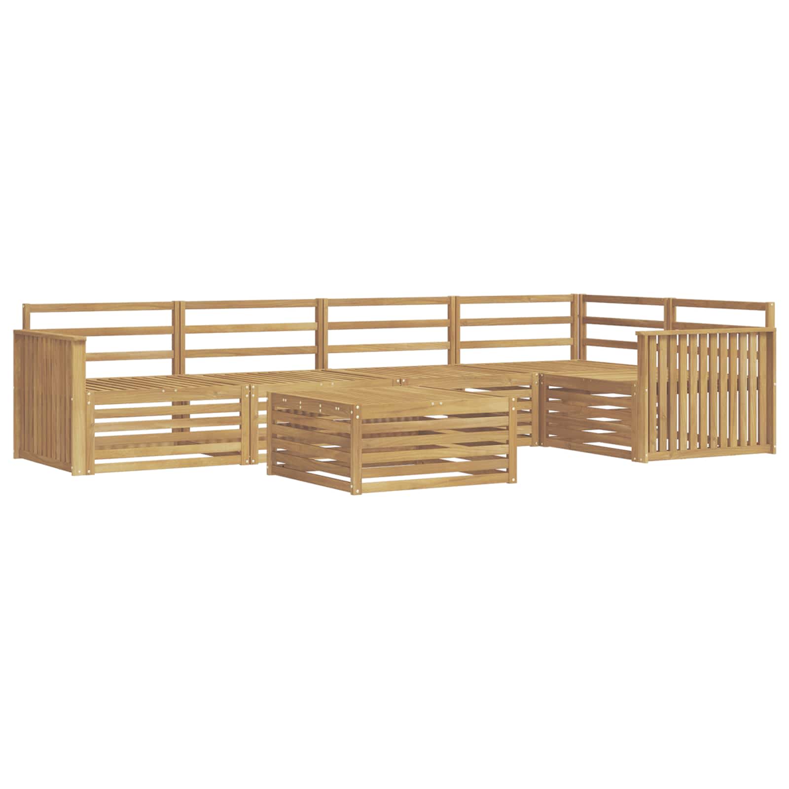 Outdoor-Sofagarnitur 6 pcs Weiß 79 x 79 x 37 cm
