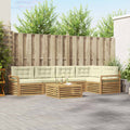 Outdoor-Sofagarnitur 6 pcs Weiß und Creme 79 x 79 x 37 cm