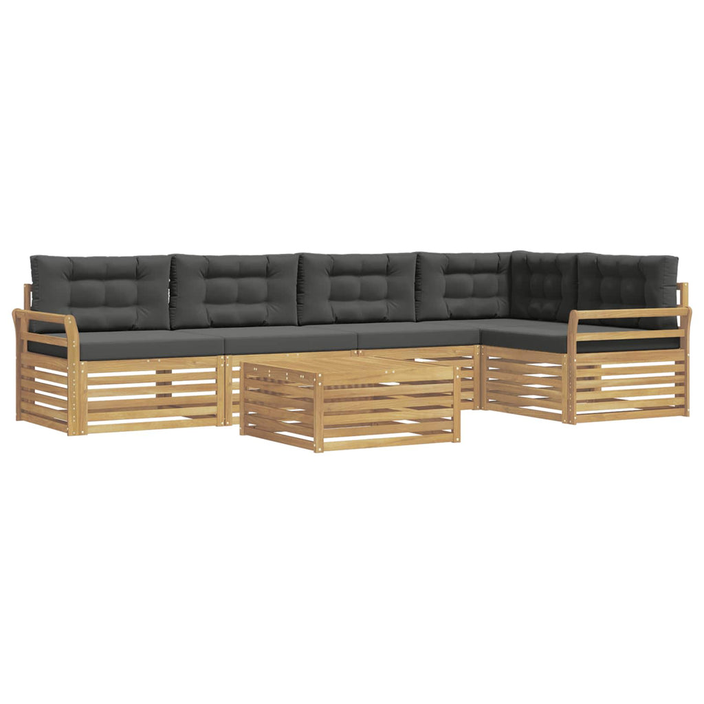 Outdoor-Sofagarnitur 6 pcs Weiß und Anthrazit 79 x 79 x 37 cm
