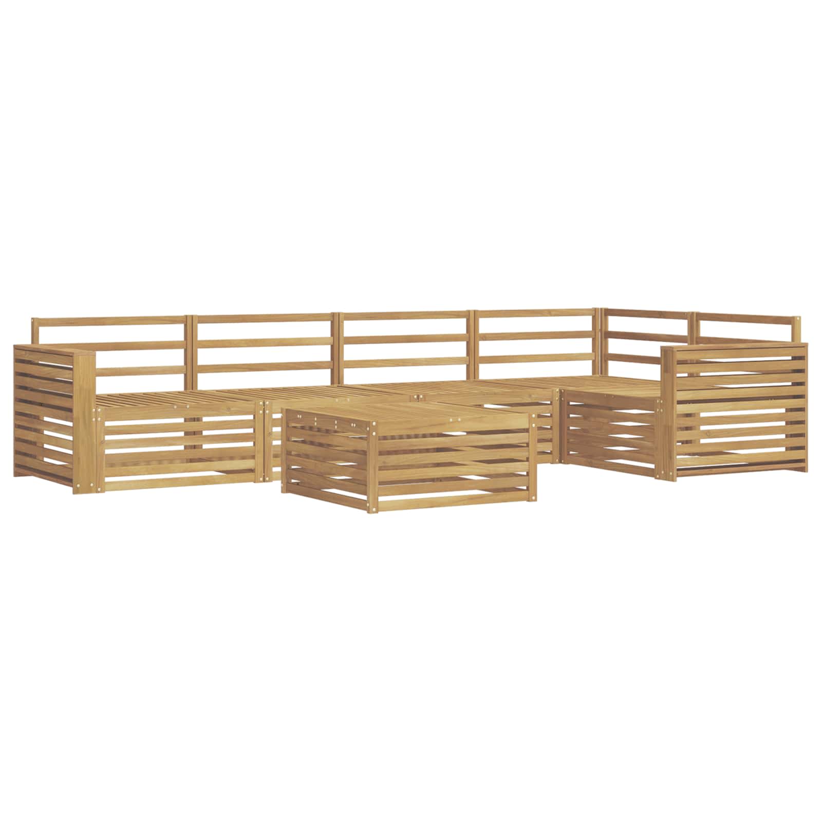 Outdoor-Sofagarnitur 6 pcs Weiß 79 x 79 x 37 cm