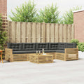 Outdoor-Sofagarnitur 6 pcs Weiß und Anthrazit 79 x 79 x 37 cm