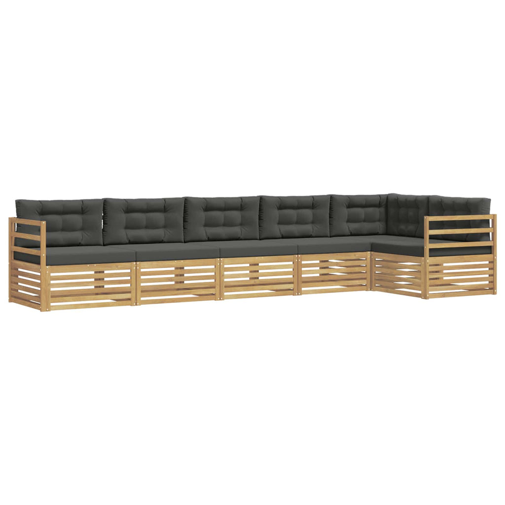 Outdoor-Sofagarnitur 6 pcs Weiß und Anthrazit