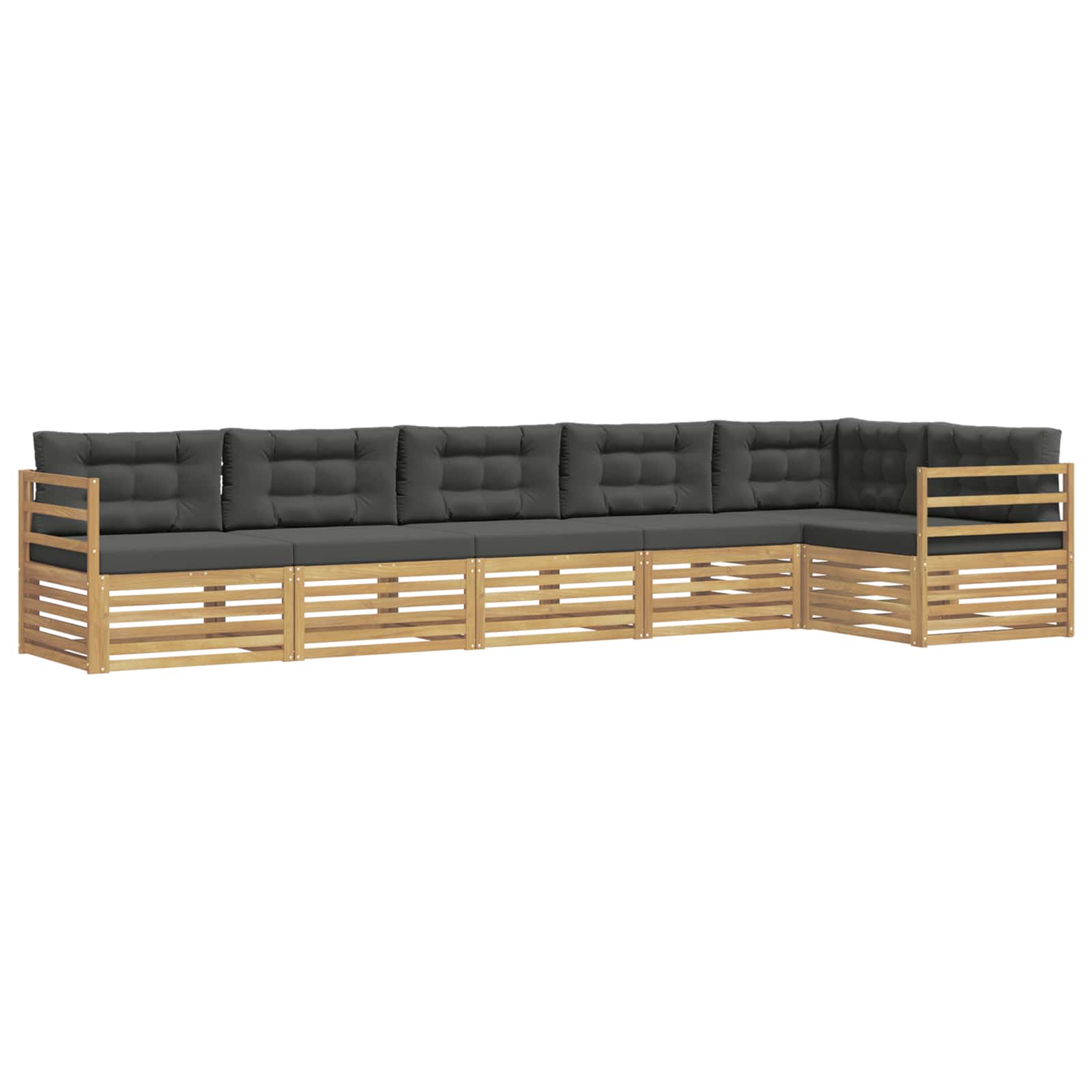 Outdoor-Sofagarnitur 6 pcs Weiß und Anthrazit
