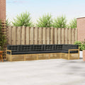 Outdoor-Sofagarnitur 6 pcs Weiß und Anthrazit Polyester