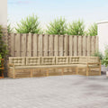 Outdoor-Sofagarnitur mit Kissen 6 pcs Weiß und Beige Polyester