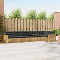 Outdoor-Sofagarnitur 6 pcs Weiß und Anthrazit