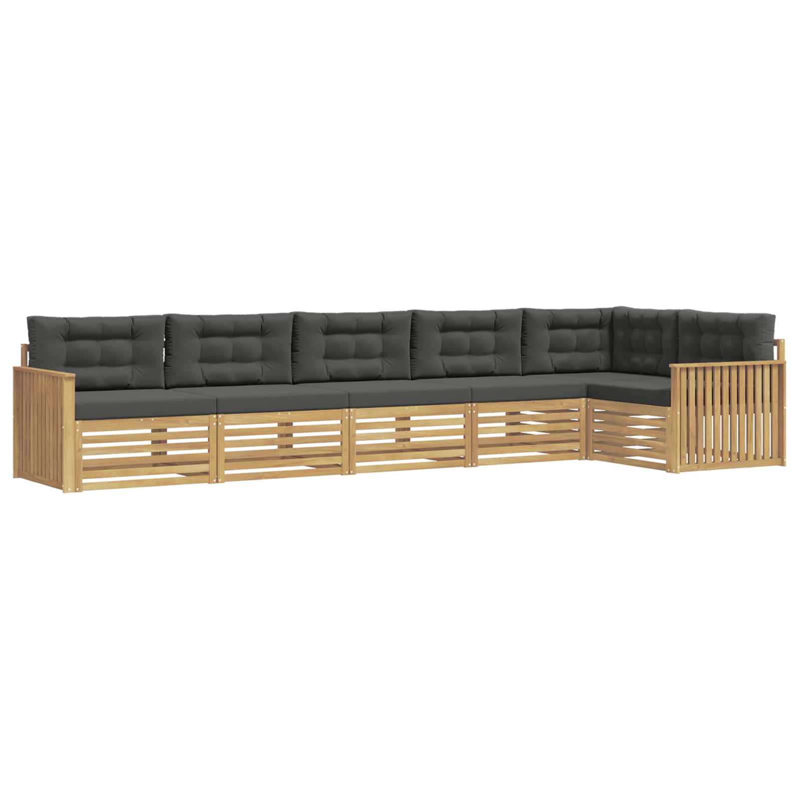 Outdoor-Sofagarnitur 6 pcs Weiß und Anthrazit