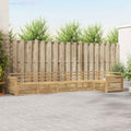 Outdoor-Sofagarnitur 6 pcs Weiß 410 x 172,5 x 73 cm