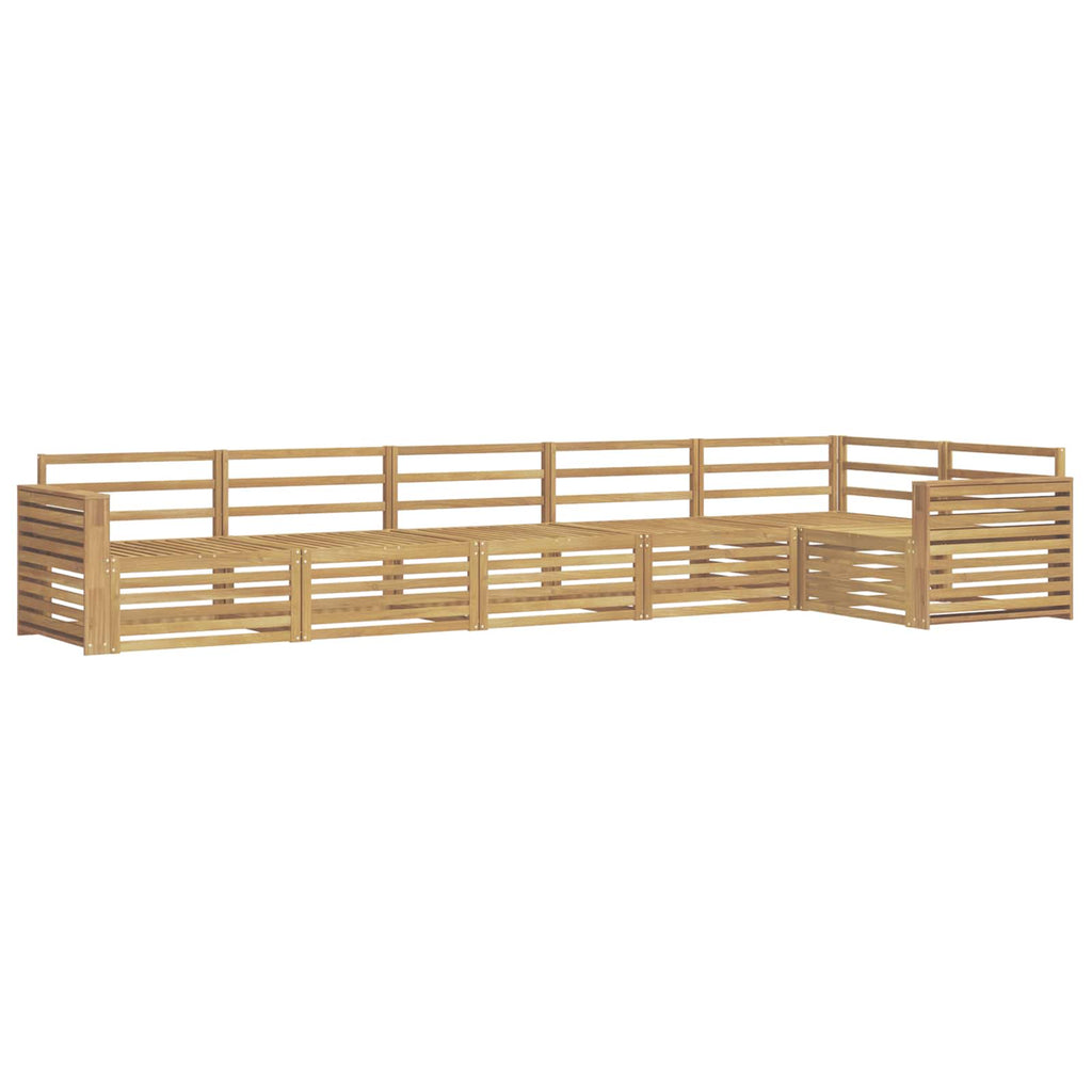 Outdoor-Sofagarnitur 6 pcs Weiß 410 x 172,5 x 73 cm
