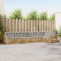 Outdoor-Sofagarnitur 6 pcs Weiß und Hellgrau