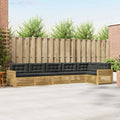 Outdoor-Sofagarnitur 6 pcs Weiß und Anthrazit