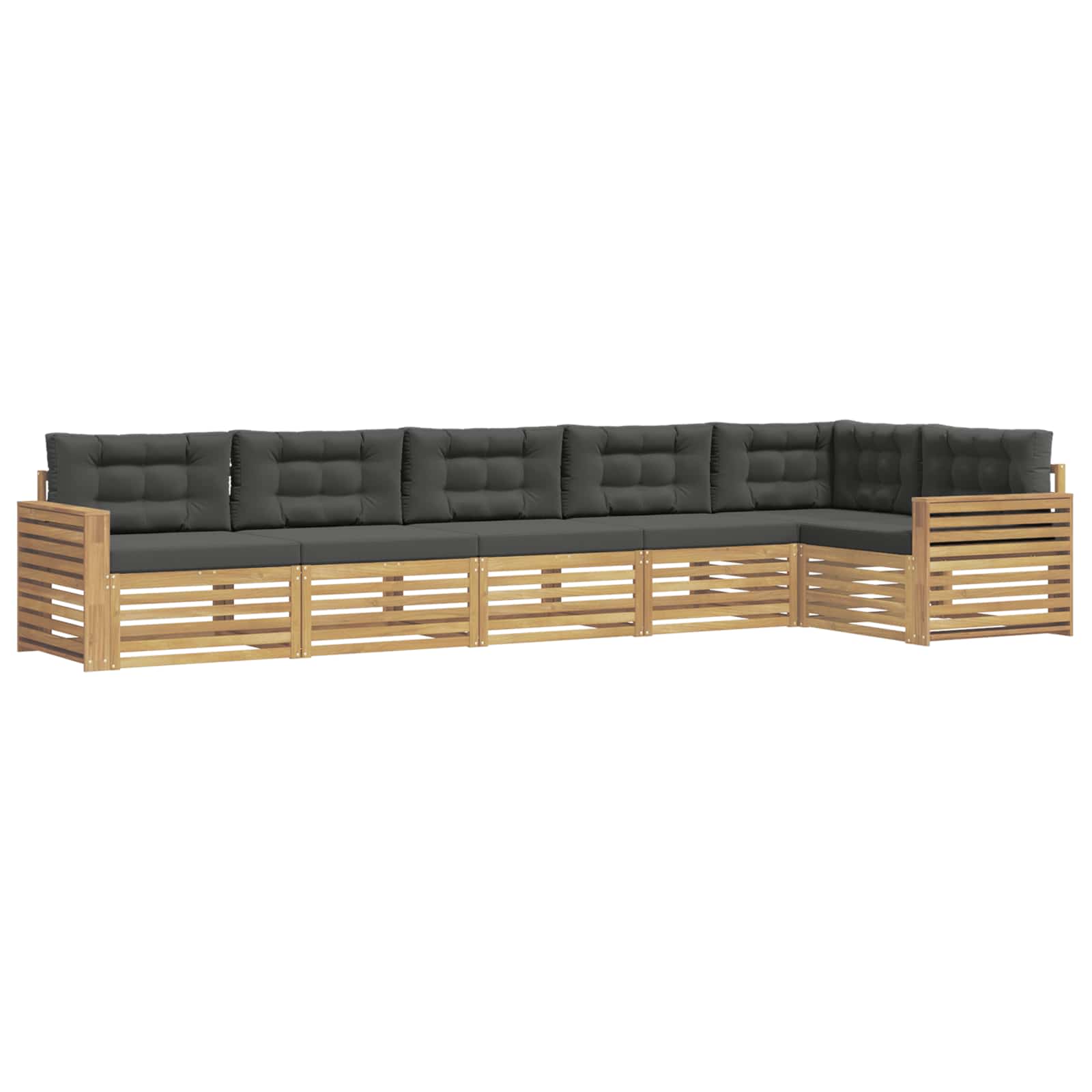 Outdoor-Sofagarnitur 6 pcs Weiß und Anthrazit