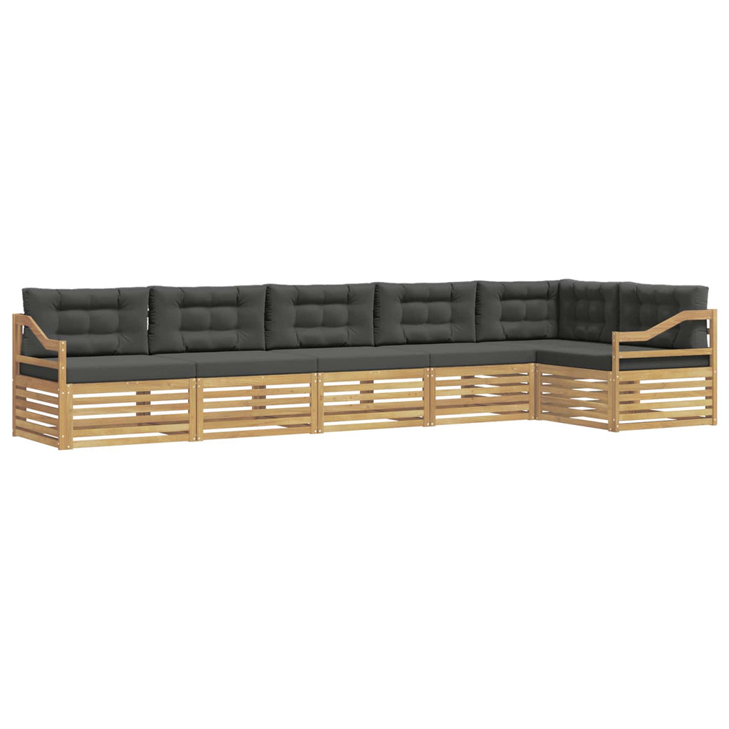 Outdoor-Sofagarnitur 6 pcs Weiß und Anthrazit