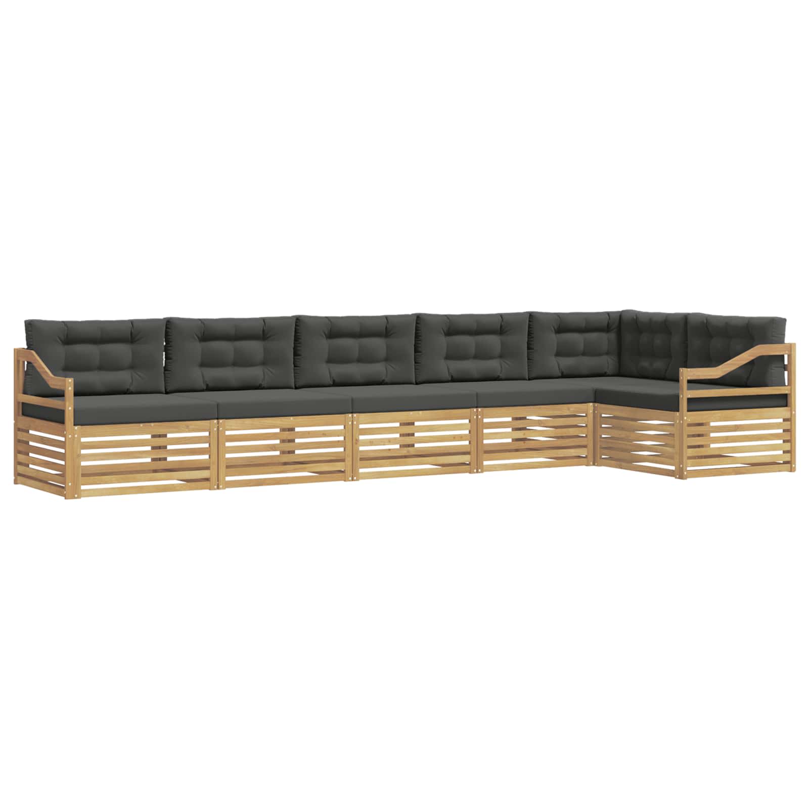Outdoor-Sofagarnitur 6 pcs Weiß und Anthrazit