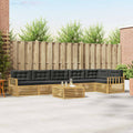 Outdoor-Sofagarnitur mit Kissen 7 pcs Weiß und Anthrazit