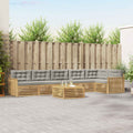 Outdoor-Sofagarnitur 7 pcs Weiß und Hellgrau 79 x 79 x 37 cm