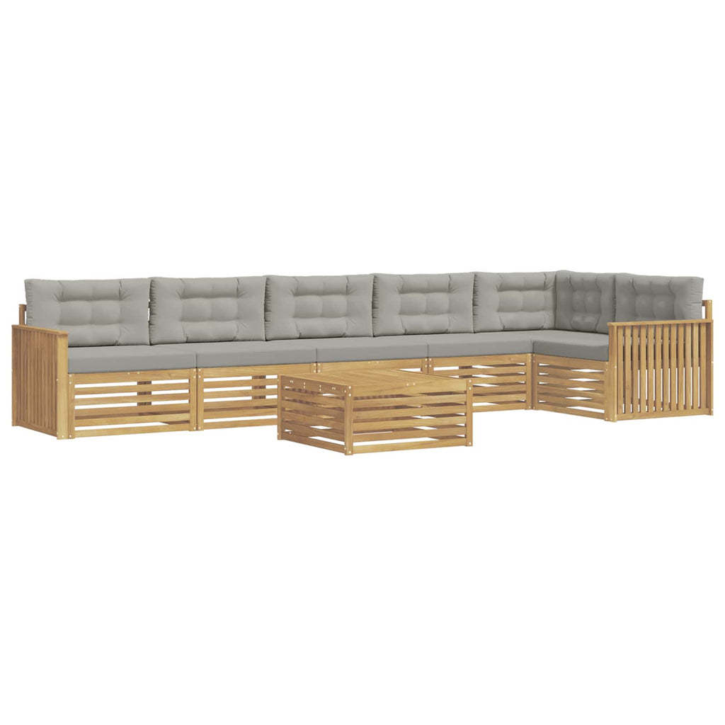 Outdoor-Sofagarnitur 7 pcs Weiß und Hellgrau 79 x 79 x 37 cm