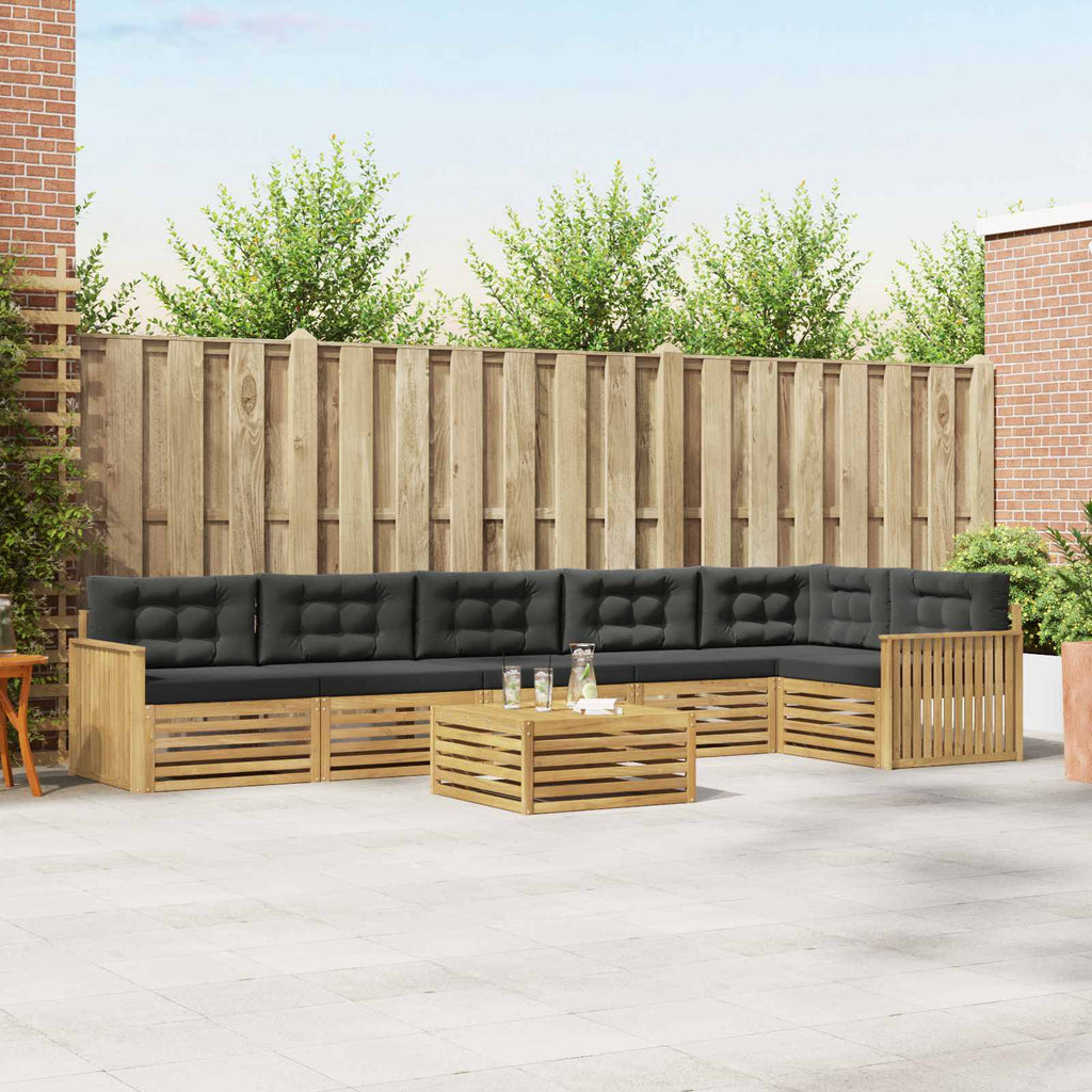Outdoor-Sofagarnitur 7 pcs Weiß und Anthrazit 79 x 79 x 37 cm
