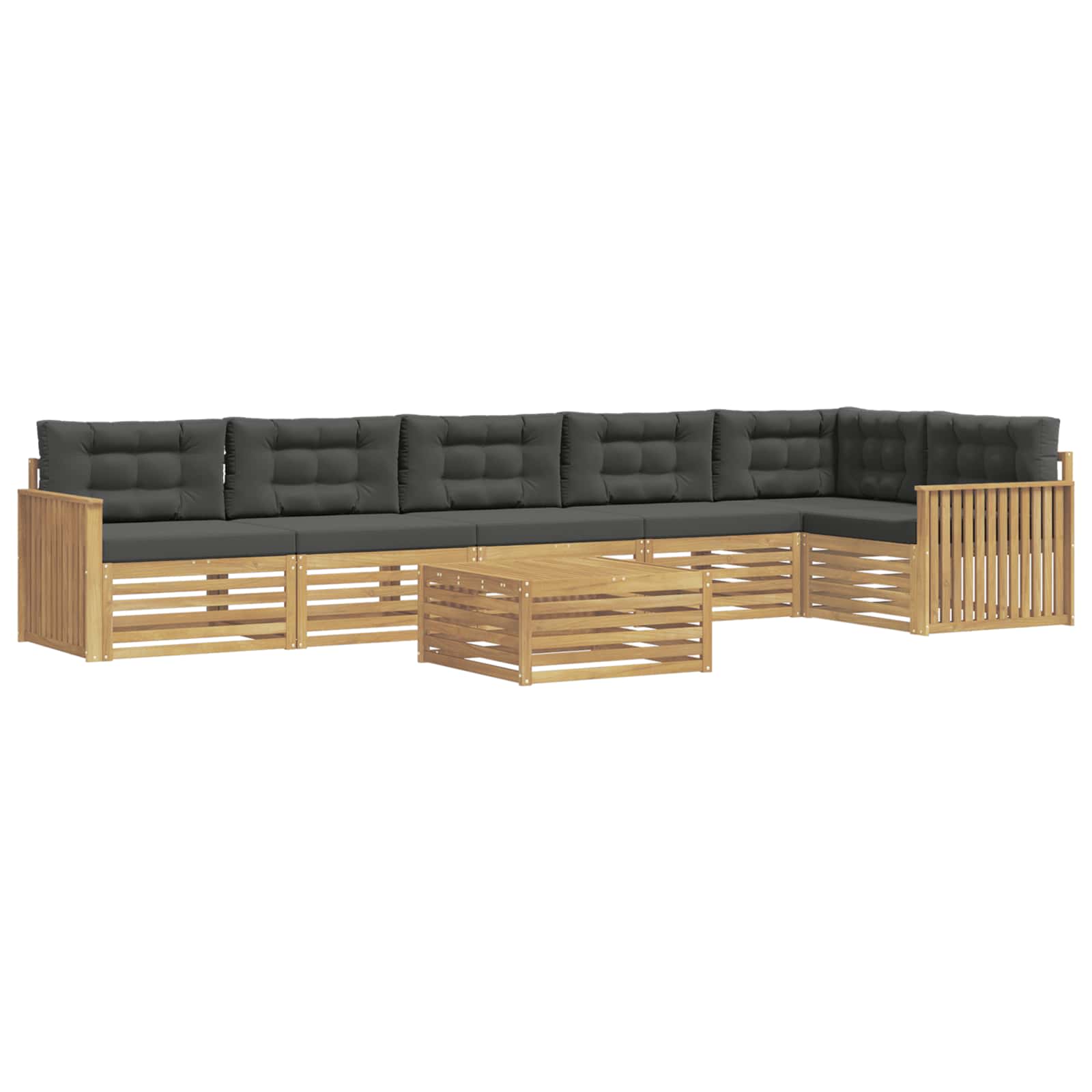 Outdoor-Sofagarnitur 7 pcs Weiß und Anthrazit 79 x 79 x 37 cm