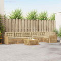 Outdoor-Sofagarnitur 7 pcs Weiß und Beige 79 x 79 x 37 cm
