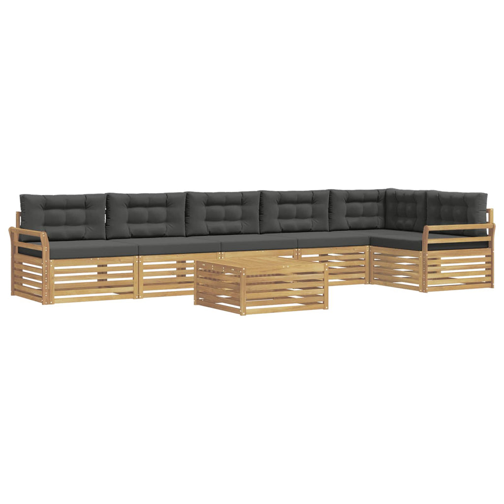 Outdoor-Sofagarnitur 7 pcs Weiß und Anthrazit 79 x 79 x 37 cm
