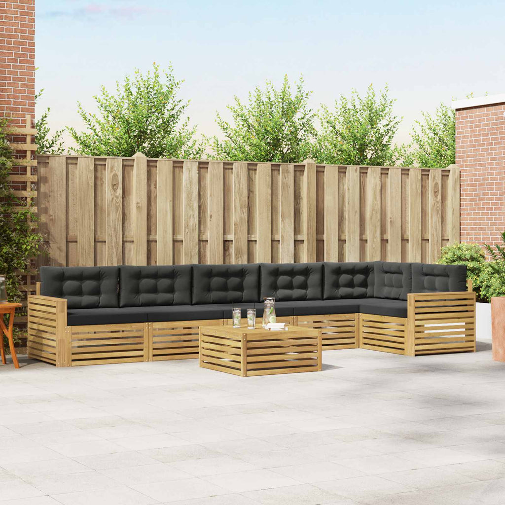 Outdoor-Sofagarnitur 7 pcs Weiß und Anthrazit 79 x 79 x 37 cm