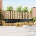 Outdoor-Sofagarnitur 7 pcs Weiß und Anthrazit 79 x 79 x 37 cm