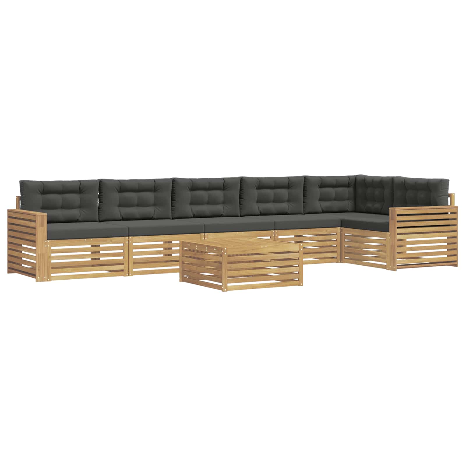 Outdoor-Sofagarnitur 7 pcs Weiß und Anthrazit 79 x 79 x 37 cm