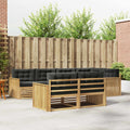 Outdoor-Sofagarnitur 7 pcs Weiß und Anthrazit