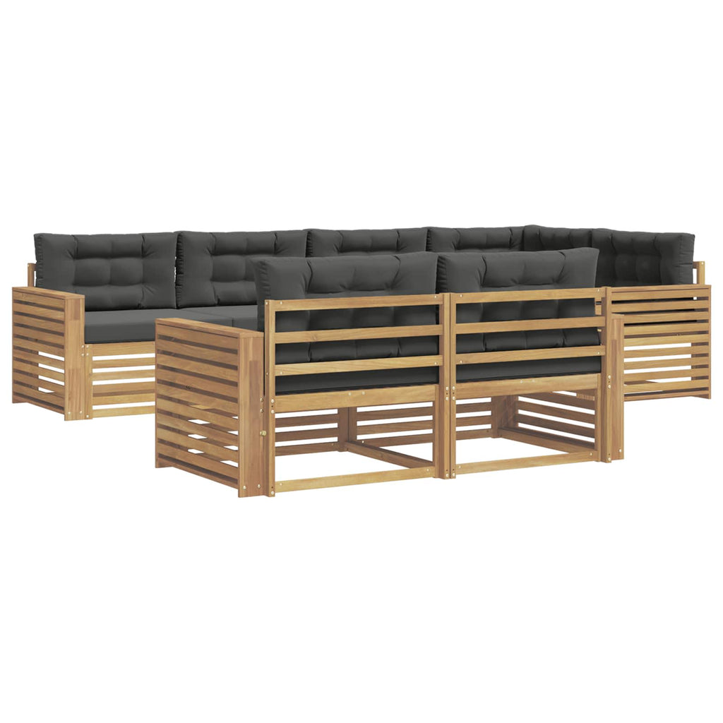 Outdoor-Sofagarnitur 7 pcs Weiß und Anthrazit