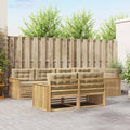Outdoor-Sofagarnitur 7 pcs Weiß und Beige 327 x 168,5 x 73 cm
