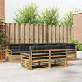Outdoor-Sofagarnitur 7 pcs Weiß und Anthrazit