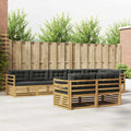 Outdoor-Sofagarnitur 8 pcs Weiß und Anthrazit Polyester
