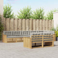 Outdoor-Sofagarnitur 8 pcs Weiß und Hellgrau