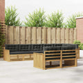 Outdoor-Sofagarnitur 8 pcs Weiß und Anthrazit