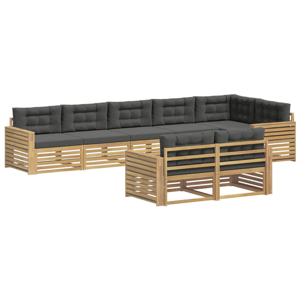 Outdoor-Sofagarnitur 8 pcs Weiß und Anthrazit